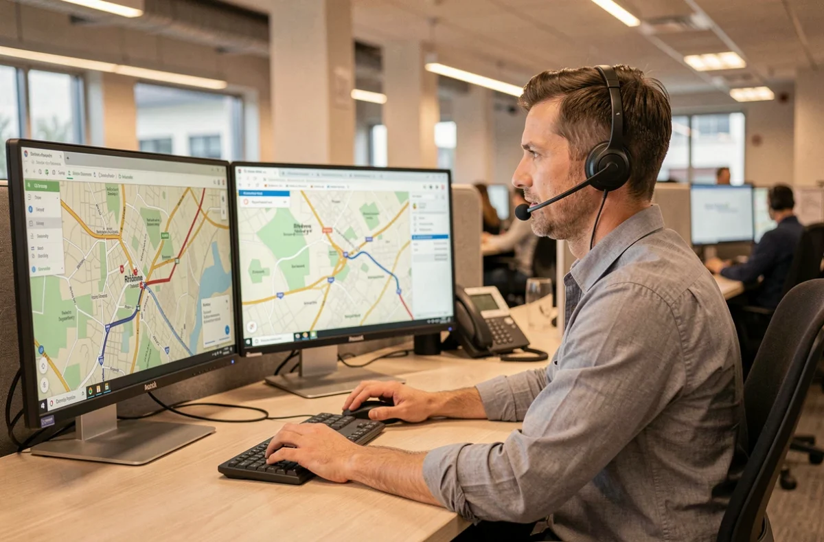 Opérateur de la plateforme Depanneo Rhône coordonnant des interventions de plomberie dans le département 69